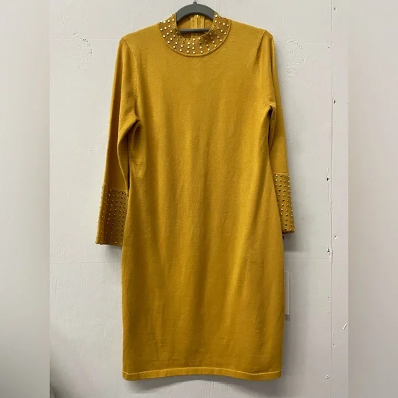 Calvin Klein | Dresses | Mustard Sweater Dress | Poshmark